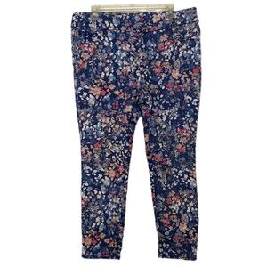 Chicos Floral Denim Jeggings Size 12P (size 2) Boho, Cottagecore, Garden Girl